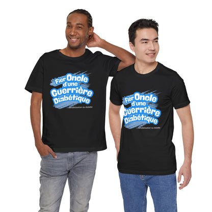 Proud Uncle of Diabetic Warrior (French/Niece) - Unisex Tee The Diabuddies Store T-Shirts $22.50