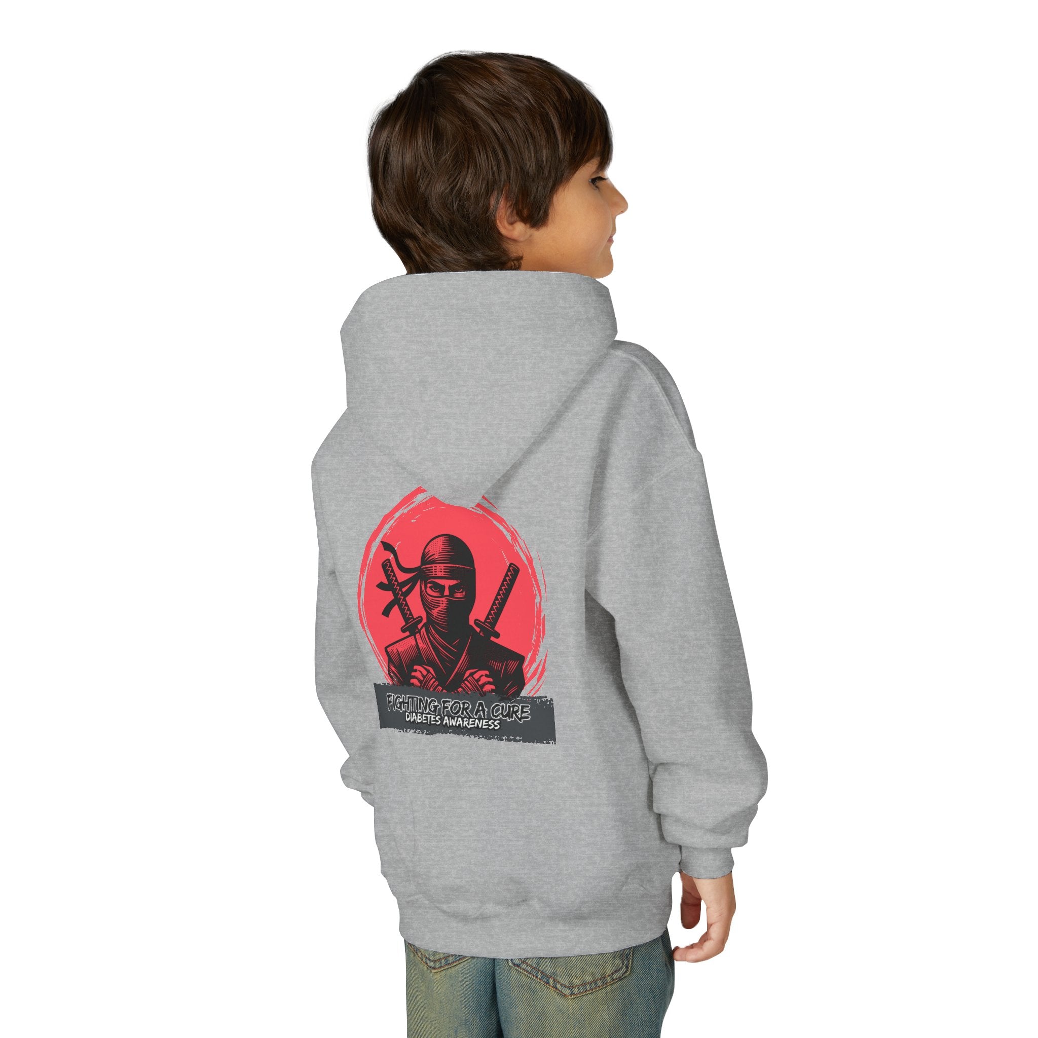 The Diabuddies Store Fighting for a Cure - Youth Hoodie Fighting for a Cure - Youth Hoodie: a youth hoodie for the young warriors of the diabetes community. Soft, comfortable, and a powerful statement of strength. Hoodies Kids clothes Awareness Ribbon,Blu