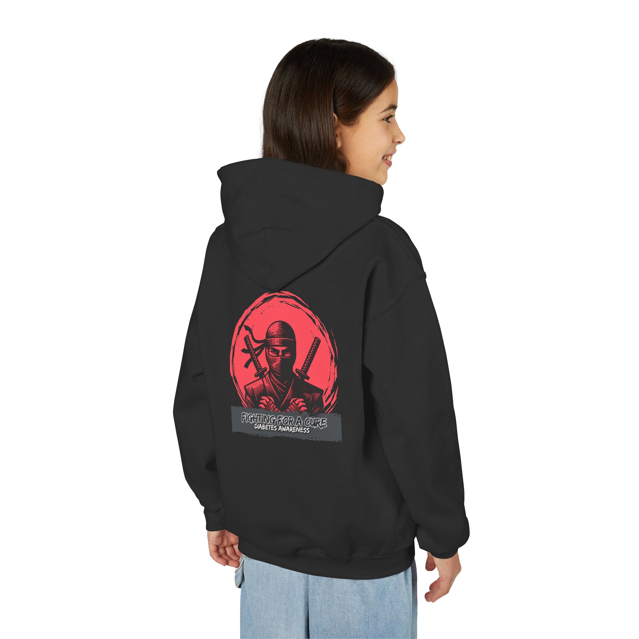 The Diabuddies Store Fighting for a Cure - Youth Hoodie Fighting for a Cure - Youth Hoodie: a youth hoodie for the young warriors of the diabetes community. Soft, comfortable, and a powerful statement of strength. Hoodies Kids clothes Awareness Ribbon,Blu