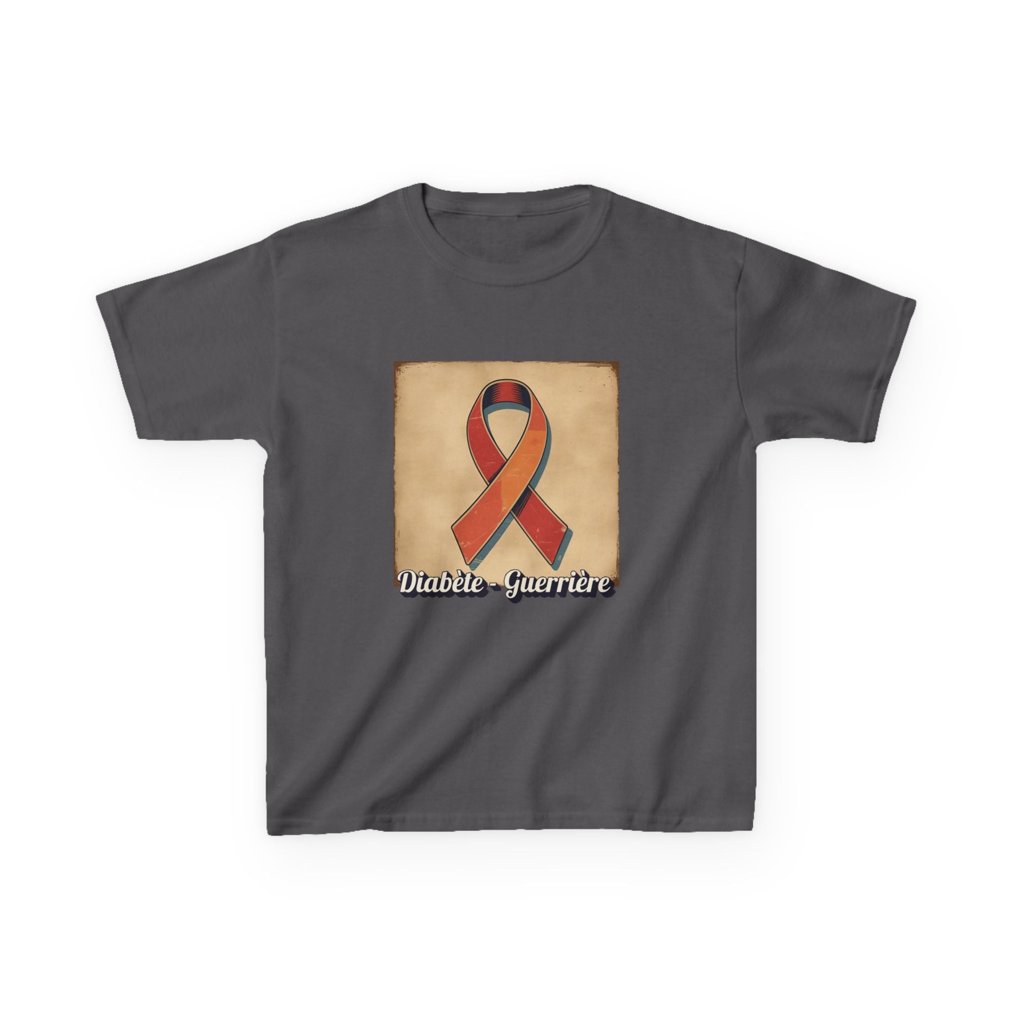The Diabuddies Store Diabetes Warrior, Retro Look (French / Guerrière) - Kids Tee Diabetes Warrior, Retro Look (French / Guerrière) - Kids Tee: Let your young one show off their strength and style with our "Diabète - Guerrière" Retro Look French Kids Tee!