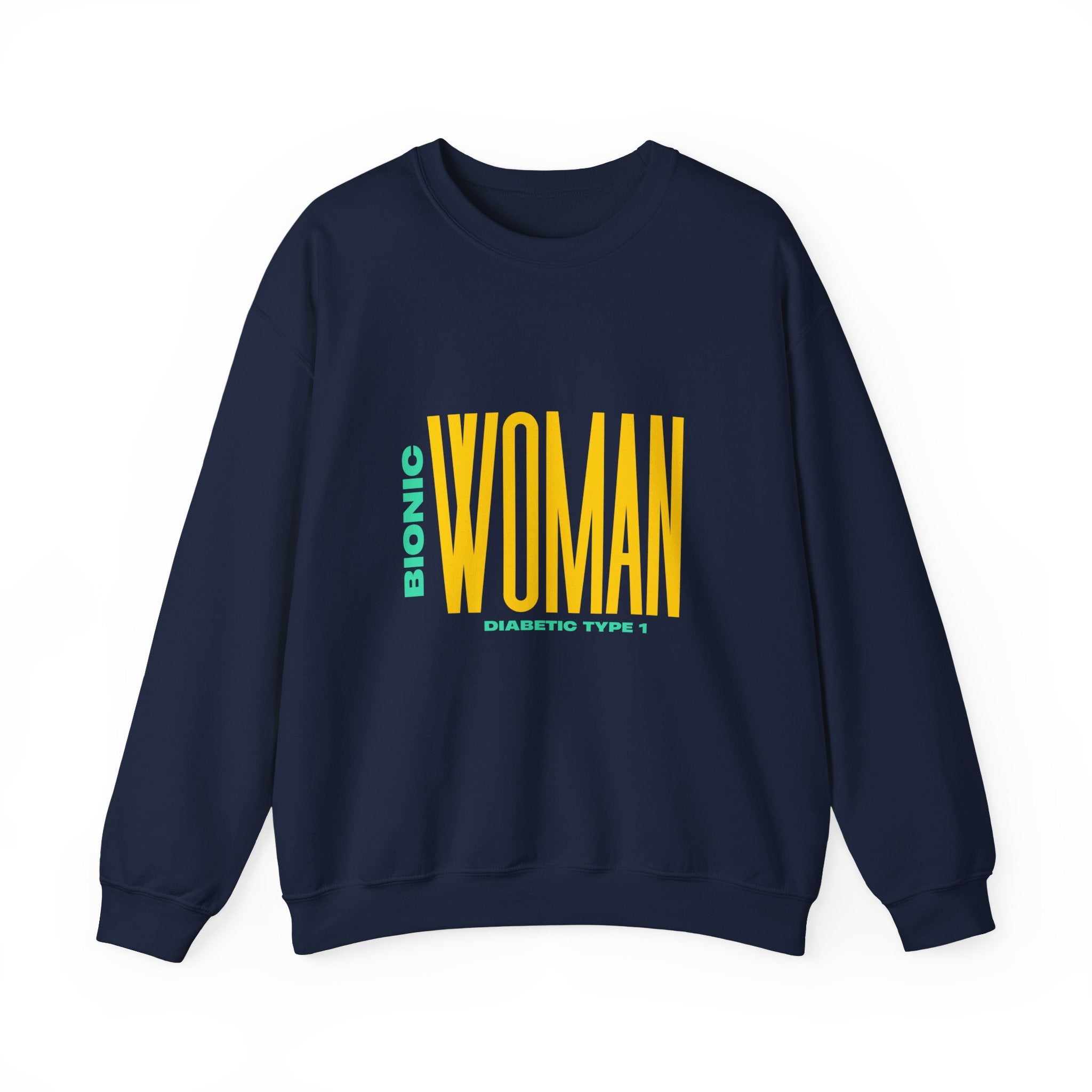 The Diabuddies Store Bionic Woman (Diabetes) - Unisex Sweatshirt Bionic Woman (Diabetes) - Unisex Sweatshirt: Unleash your inner Bionic strength! This Unisex Sweatshirt is a powerful statement of resilience, strength, and modern-day heroism for anyone liv