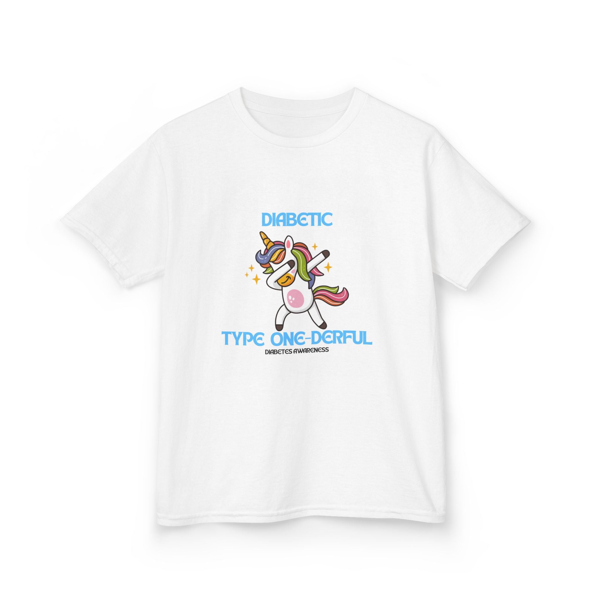 The Diabuddies Store Diabetes Type One-derful - Kids Tee Diabetes Type One-derful - Kids Tee: This Tee is a celebration of strength and uniqueness! Let your child proudly declare their "Type One-derful" spirit with a smile. T-Shirts $19.22