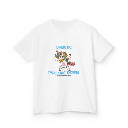 The Diabuddies Store Diabetes Type One-derful - Kids Tee Diabetes Type One-derful - Kids Tee: This Tee is a celebration of strength and uniqueness! Let your child proudly declare their "Type One-derful" spirit with a smile. T-Shirts $19.22