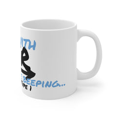 The Diabuddies Store I'm with her, the diabetic! - Mug 11oz I'm with her, the diabetic! - Mug 11oz: Show your support with a smile! Our "I'm with her, the diabetic! She's the one beeping..." 11oz mug is a fun and relatable way to acknowledge the daily rea