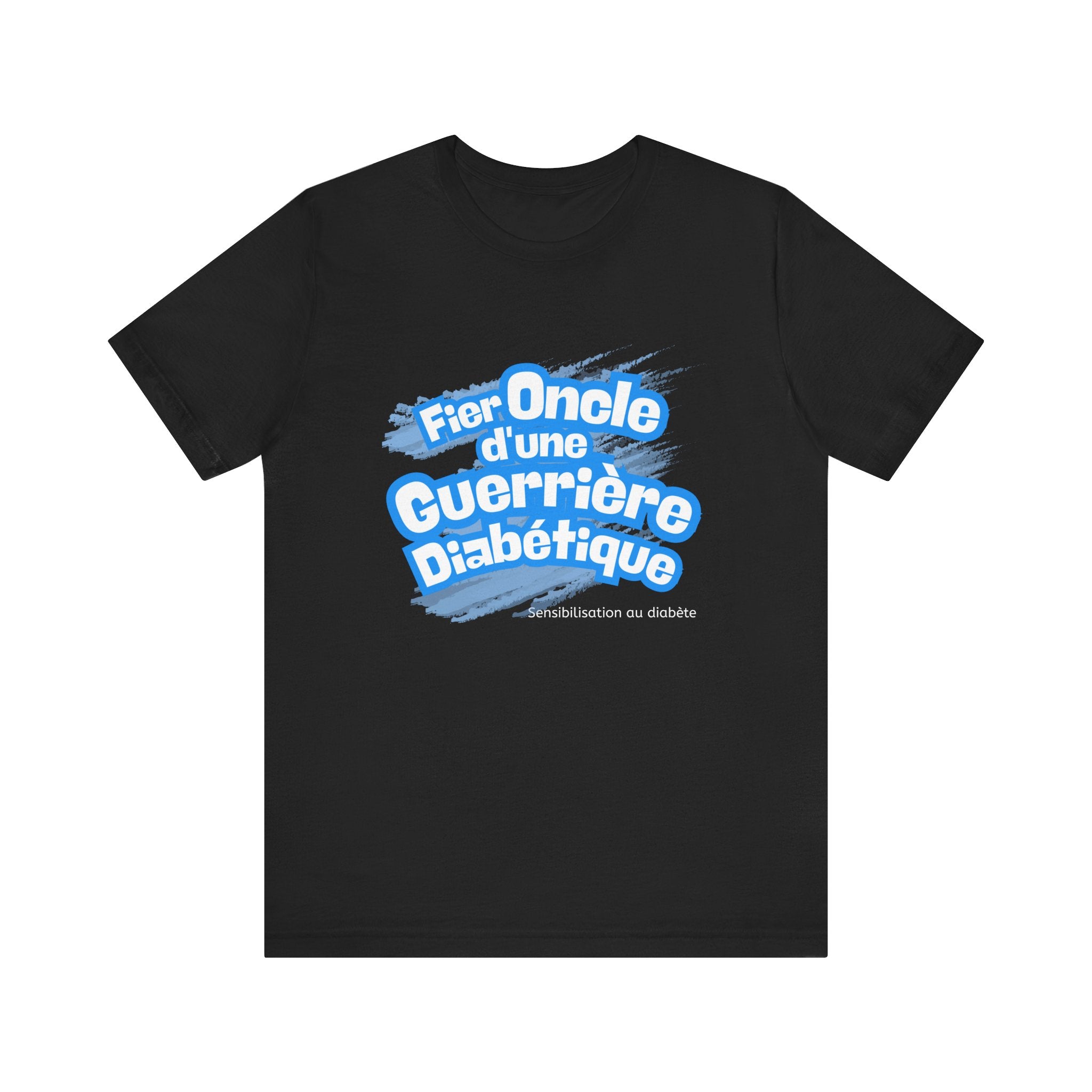 Proud Uncle of Diabetic Warrior (French/Niece) - Unisex Tee The Diabuddies Store T-Shirts $22.50