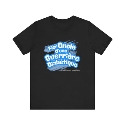 Proud Uncle of Diabetic Warrior (French/Niece) - Unisex Tee The Diabuddies Store T-Shirts $22.50