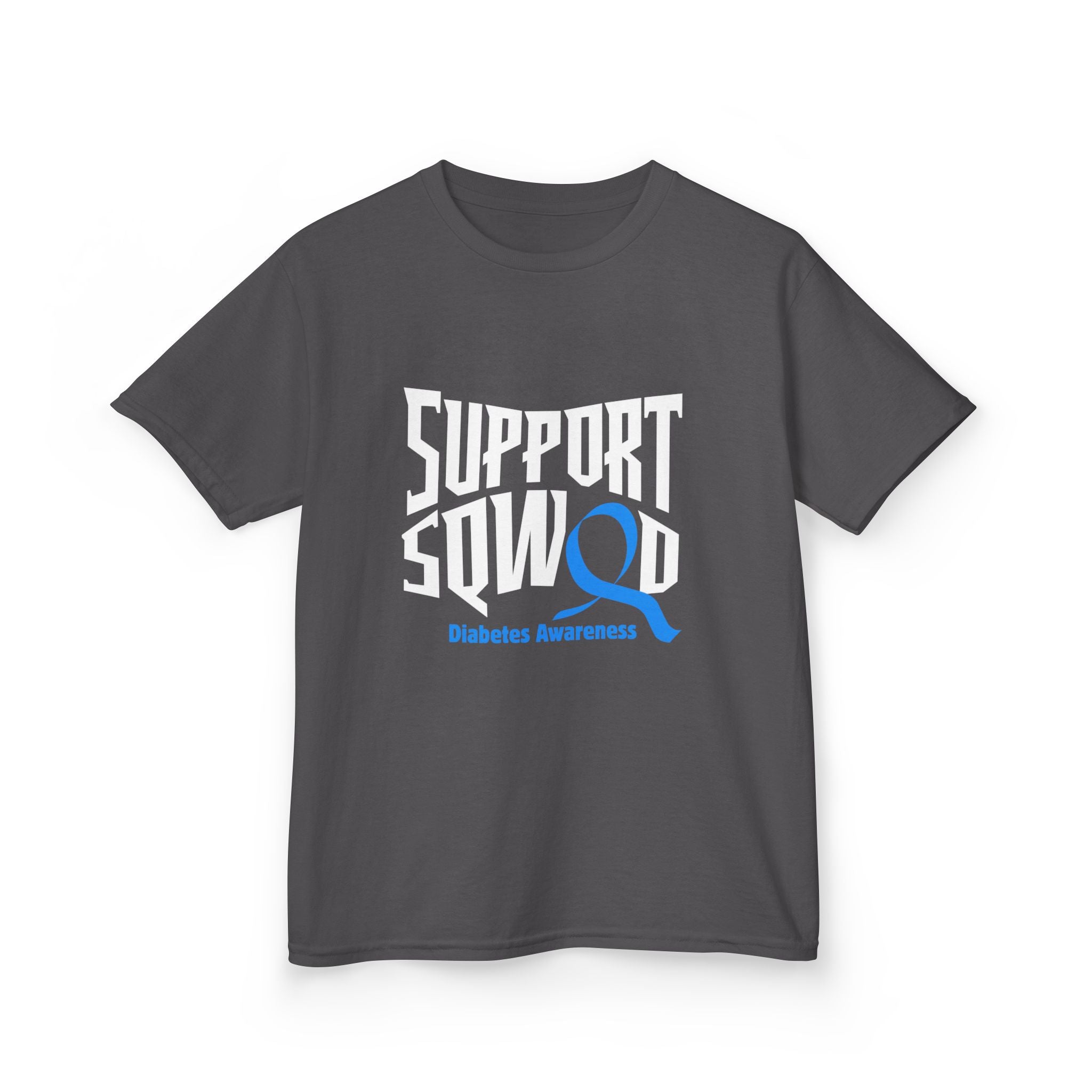 The Diabuddies Store Diabetes Support Squad - Kids Tee Diabetes Support Squad - Kids Tee: Unite against diabetes with the Diabetes Support Squad Kids' Tee! This super-soft t-shirt is perfect for little heroes showing their support for a loved one with typ