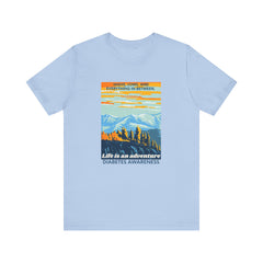 The Diabuddies Store Life is an Adventure, Highs & Lows - Unisex Tee - Unisex Tee Life is an Adventure, Highs & Lows - Unisex Tee - Unisex Tee: Embrace every twist and turn of your journey with our Diabetes: Life is an Adventure - Unisex Tee. Designed for
