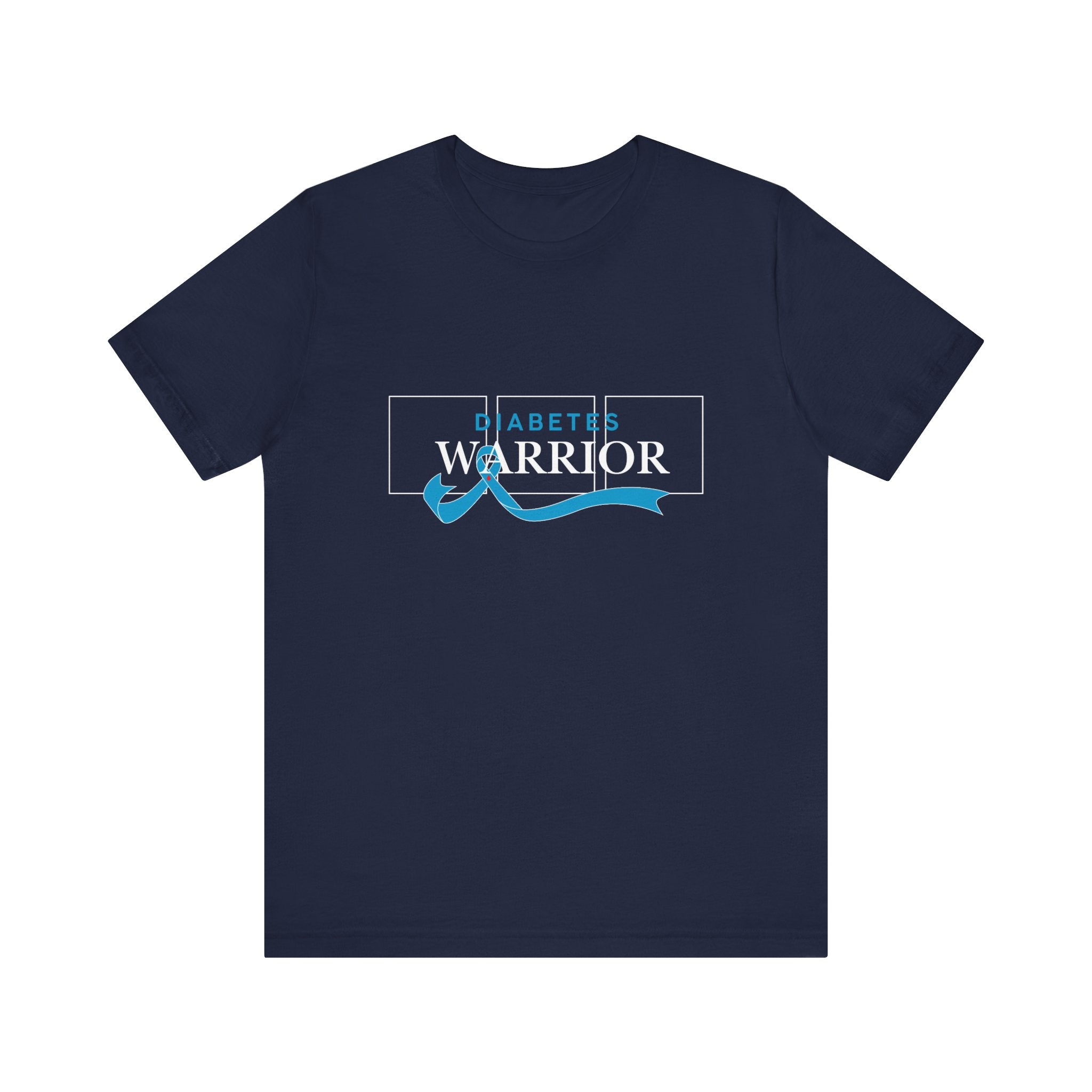 Diabetes Warrior, Blue Ribbon - Unisex Tee The Diabuddies Store T-Shirts $22.50