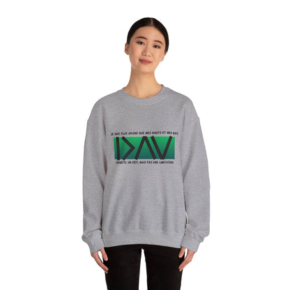 The Diabuddies Store Greater than (French/Green) - Unisex Sweatshirt Greater than (French/Green) - Unisex Sweatshirt: Sometimes, a single symbol says it all. Our Greater Than (French/Green) Unisex Sweatshirt features the powerful ">" symbol, representing