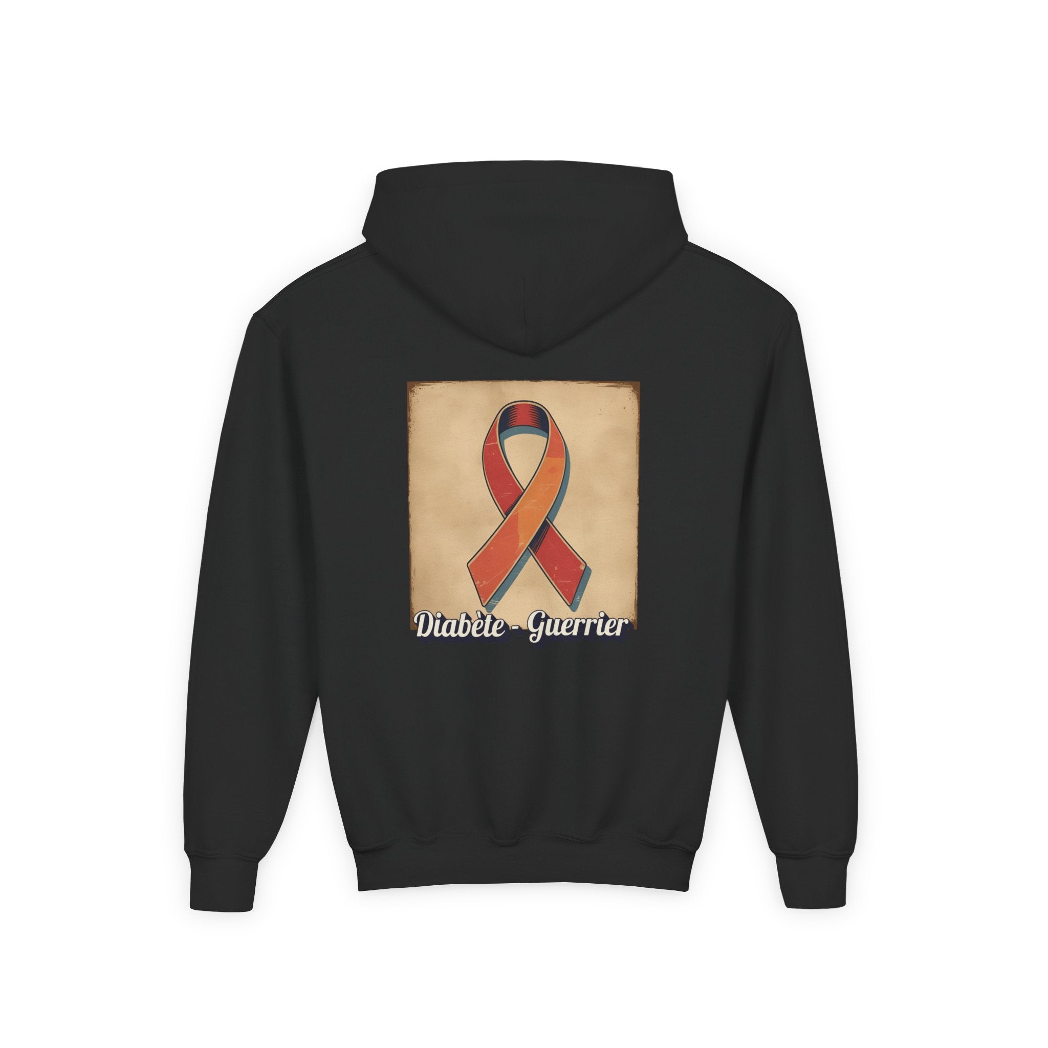 The Diabuddies Store Diabetes Warrior, Retro Look French - Guerrier Youth Hoodie Diabetes Warrior, Retro Look French - Guerrier Youth Hoodie: Let your young one show off their strength and style with our French Youth Hoodie! Hoodies $32.49