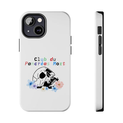 Skull & Flowers, Dead Pancreas Club (French) - Phone Cases The Diabuddies Store Mobile Phone Cases $18.23