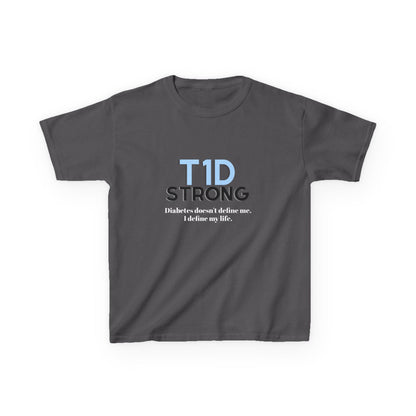 The Diabuddies Store T1D Strong (Diabetes) - Kids Tee T1D Strong (Diabetes) - Kids Tee: Wear your strength. This T1D Strong tee sends a powerful message: "Diabetes doesn't define me. I define my life." It's more than a shirt; it's a statement of resilienc