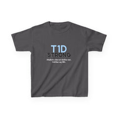 The Diabuddies Store T1D Strong (Diabetes) - Kids Tee T1D Strong (Diabetes) - Kids Tee: Wear your strength. This T1D Strong tee sends a powerful message: "Diabetes doesn't define me. I define my life." It's more than a shirt; it's a statement of resilienc
