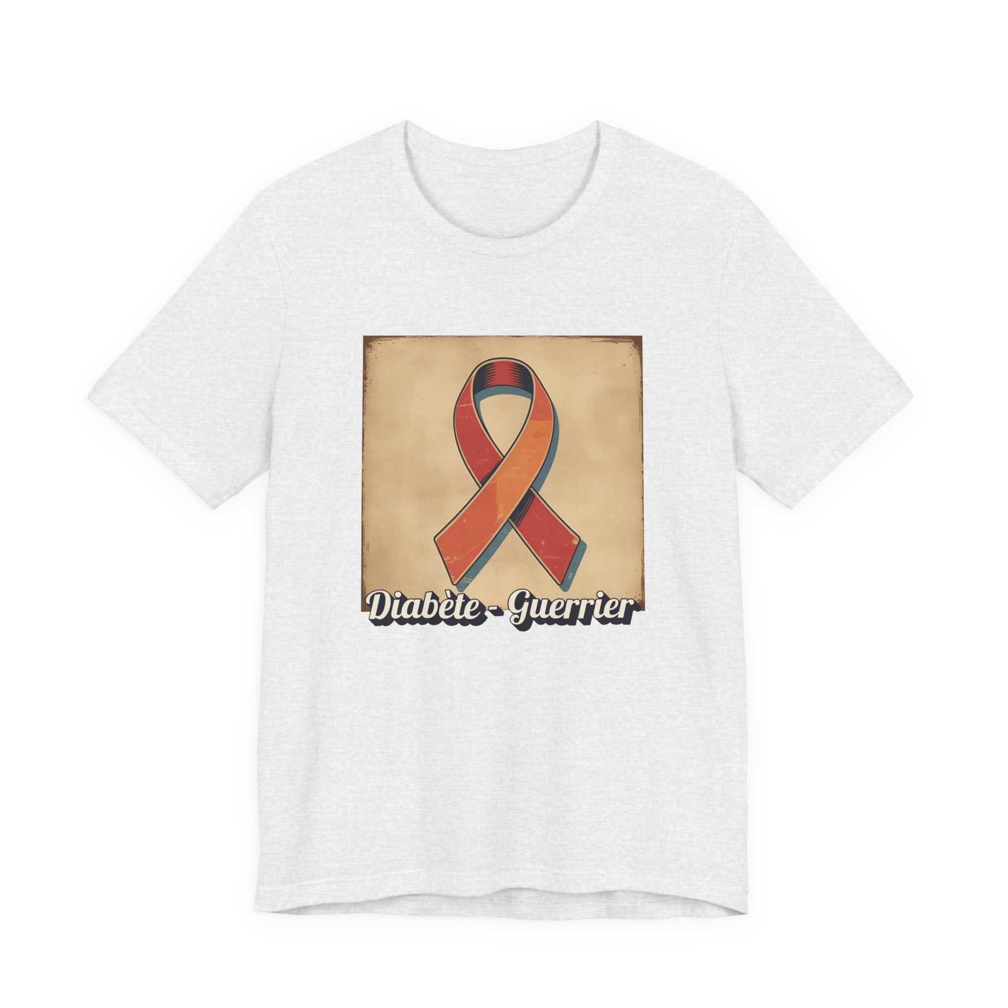 Diabetes Warrior, Retro Style (French/Guerrier) Unisex Tee The Diabuddies Store T-Shirts $22.50