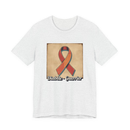 Diabetes Warrior, Retro Style (French/Guerrier) Unisex Tee The Diabuddies Store T-Shirts $22.50