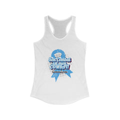 Her fight is my Fight! (French in Blue) Racerback Tank The Diabuddies Store Tank Tops $19.96