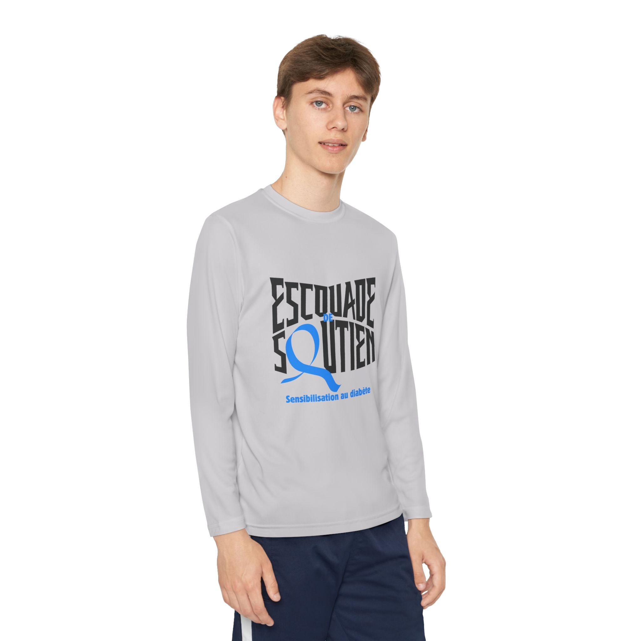 The Diabuddies Store Diabetes Support Squad (French) - Long-sleeved Youth Tee Diabetes Support Squad (French) - Long-sleeved Youth Tee: Unite against diabetes with the Diabetes Support Squad Kids' Tee! This super-soft long-sleeved Tee is perfect for littl