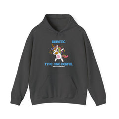 The Diabuddies Store Type One-derful - Unisex Hoodie Type One-derful - Unisex Hoodie: Uniquely Strong, Absolutely Wonderful. Embrace your journey with pride! Our "Type One-derful" tee is a joyful and empowering tribute to everyone living with Type 1 diabe