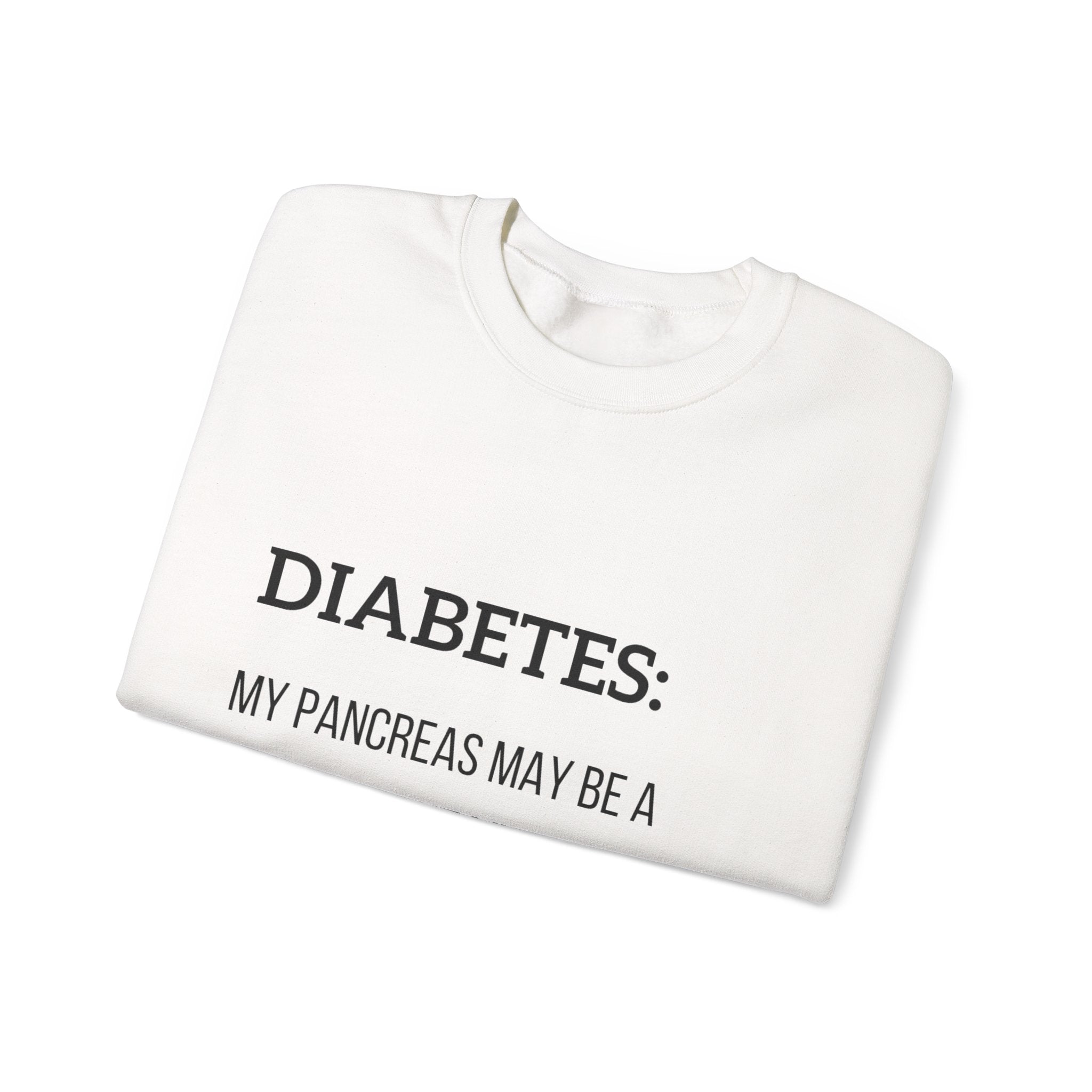 The Diabuddies Store Slacker Pancreas & Rockstar Spirit - Unisex Sweatshirt Slacker Pancreas & Rockstar Spirit - Unisex Sweatshirt: Embrace the irony! This cozy sweatshirt is for those navigating diabetes with a rockstar attitude and witty humor. Sweatshi
