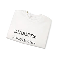 The Diabuddies Store Slacker Pancreas & Rockstar Spirit - Unisex Sweatshirt Slacker Pancreas & Rockstar Spirit - Unisex Sweatshirt: Embrace the irony! This cozy sweatshirt is for those navigating diabetes with a rockstar attitude and witty humor. Sweatshi