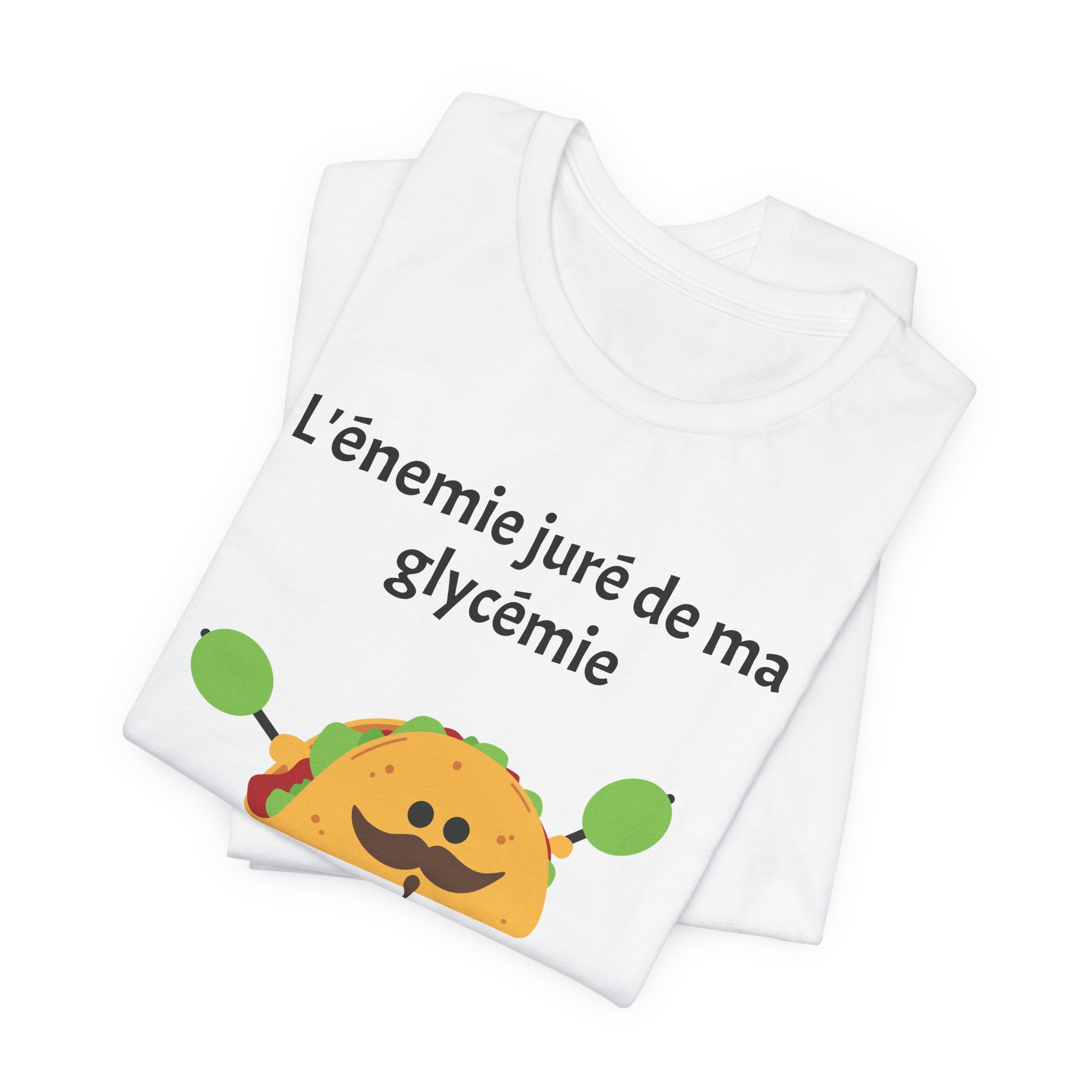 Blood Sugar's Arch Nemesis The Tacos (French) - Unisex Tee The Diabuddies Store T-Shirts $25.00