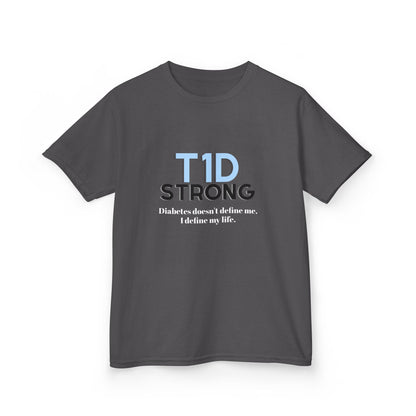 The Diabuddies Store T1D Strong (Diabetes) - Kids Tee T1D Strong (Diabetes) - Kids Tee: Wear your strength. This T1D Strong tee sends a powerful message: "Diabetes doesn't define me. I define my life." It's more than a shirt; it's a statement of resilienc