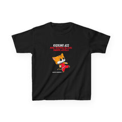 The Diabuddies Store Kickass & testing blood Sugars Levels - Kids Tee Kickass & testing blood Sugars Levels - Kids Tee: Unleash your inner ninja with our "Kickass & Testing Blood Sugars Levels" Kids Tee! Featuring an adorable, stealthy ninja cat, this sup