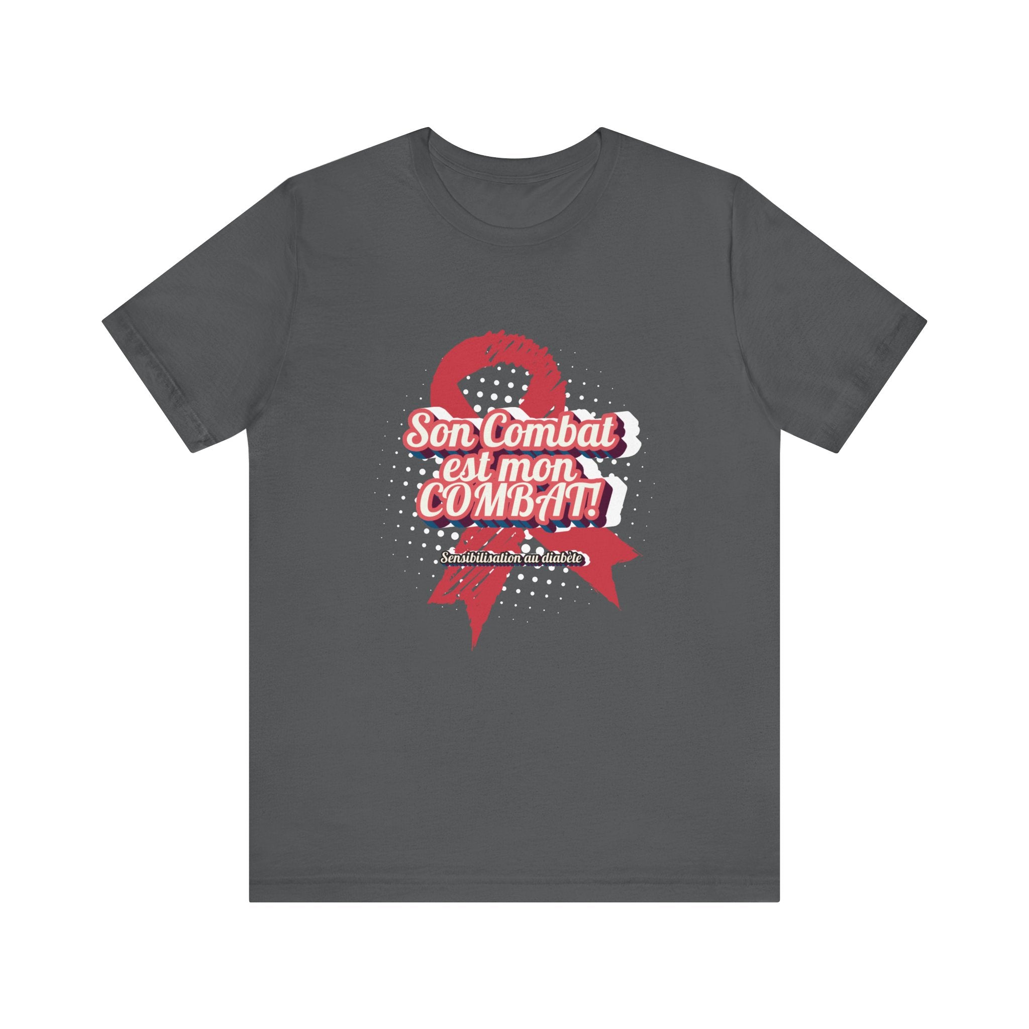 Her Fight is my Fight! (French in Pink) - Unisex Tee The Diabuddies Store T-Shirts $30.27