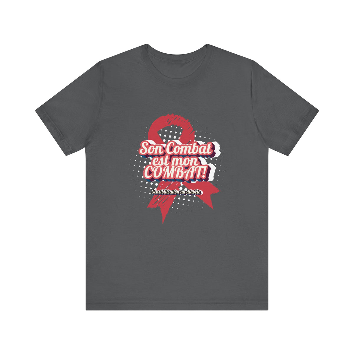 Her Fight is my Fight! (French in Pink) - Unisex Tee The Diabuddies Store T-Shirts $30.27