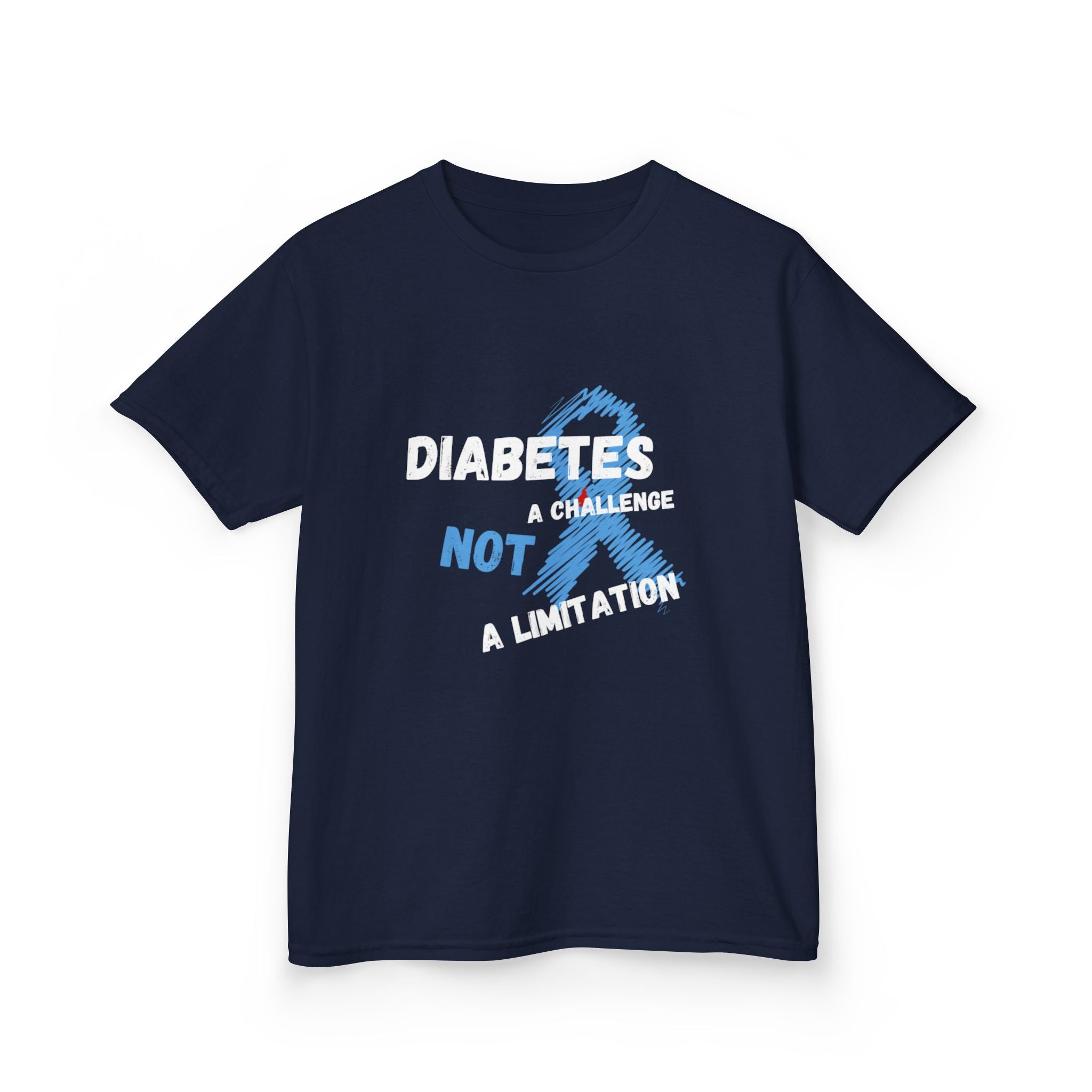 The Diabuddies Store A Challenge, Not a Limitation - Kids Tee A Challenge, Not a Limitation - Kids Tee: Empower your child! This tee is an inspiring reminder that challenges are opportunities to shine, not limitations. T-Shirts $19.22