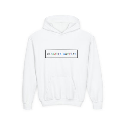 Diabetes Warrior Bold Text - Youth Hoodie The Diabuddies Store Hoodies $31.56