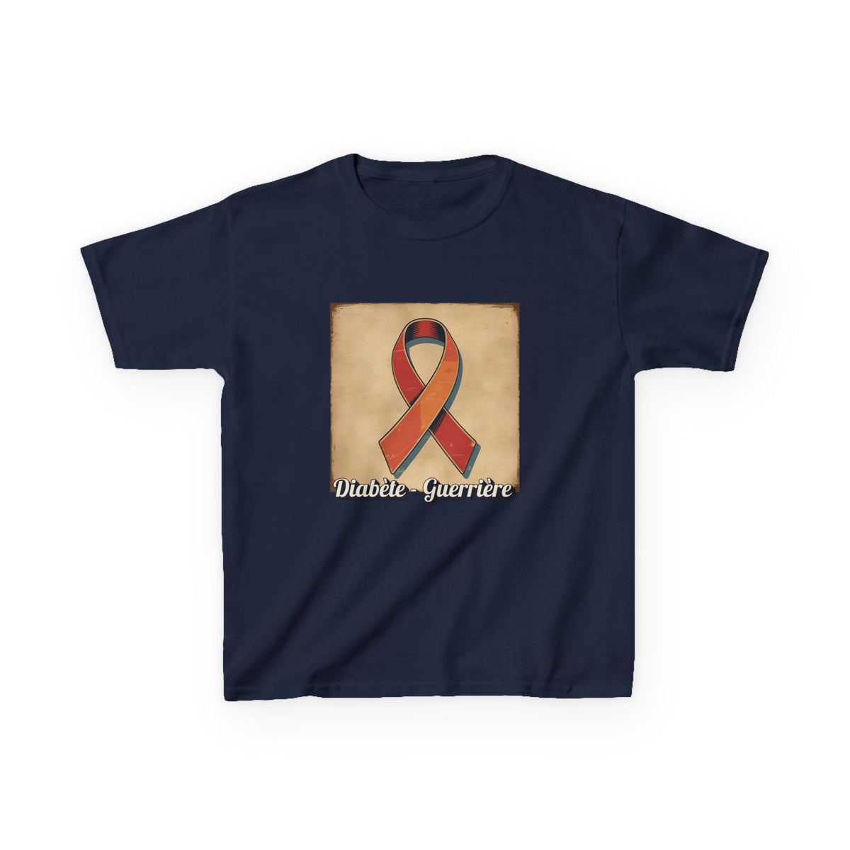 The Diabuddies Store Diabetes Warrior, Retro Look (French / Guerrière) - Kids Tee Diabetes Warrior, Retro Look (French / Guerrière) - Kids Tee: Let your young one show off their strength and style with our "Diabète - Guerrière" Retro Look French Kids Tee!