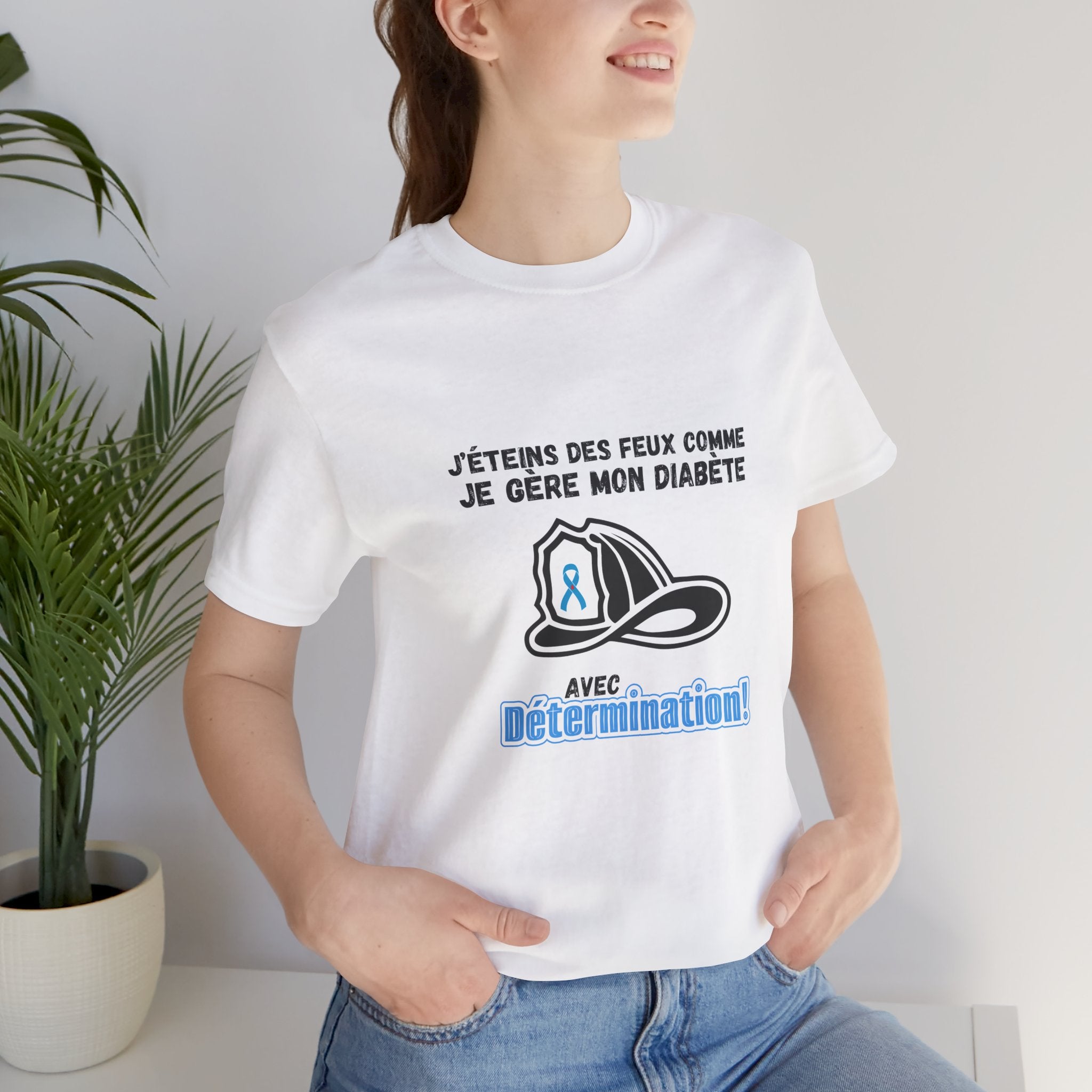 The Diabuddies Store Fight Fires & Diabetes Determination (French) Unisex Tee Fight Fires & Diabetes Determination (French) Unisex Tee: Brave flames, conquer diabetes. A tee for resilient heroes showing unwavering strength daily. T-Shirts $30.27