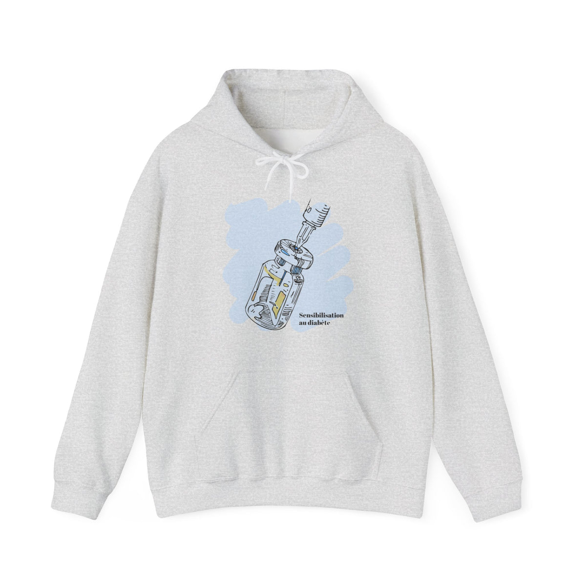 Insulin Vial - Diabetes Awareness (French) - Unisex Hoodie The Diabuddies Store Hoodies $32.41