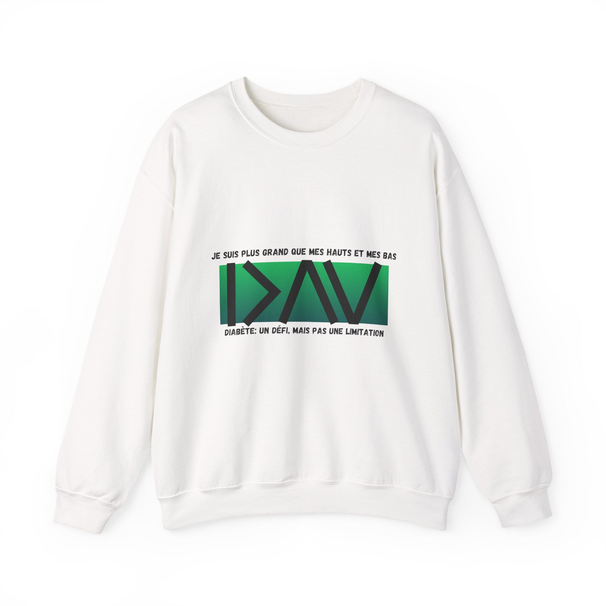 The Diabuddies Store Greater than (French/Green) - Unisex Sweatshirt Greater than (French/Green) - Unisex Sweatshirt: Sometimes, a single symbol says it all. Our Greater Than (French/Green) Unisex Sweatshirt features the powerful ">" symbol, representing