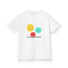 The Diabuddies Store T1D Looks like me w/ Smiley Faces (French) - Kids Tee T1D Looks like me w/ Smiley Faces (French) - Kids Tee: This cheerful T-shirt is a fun and powerful way for kids to celebrate their strength and spread awareness about Type 1 diabet