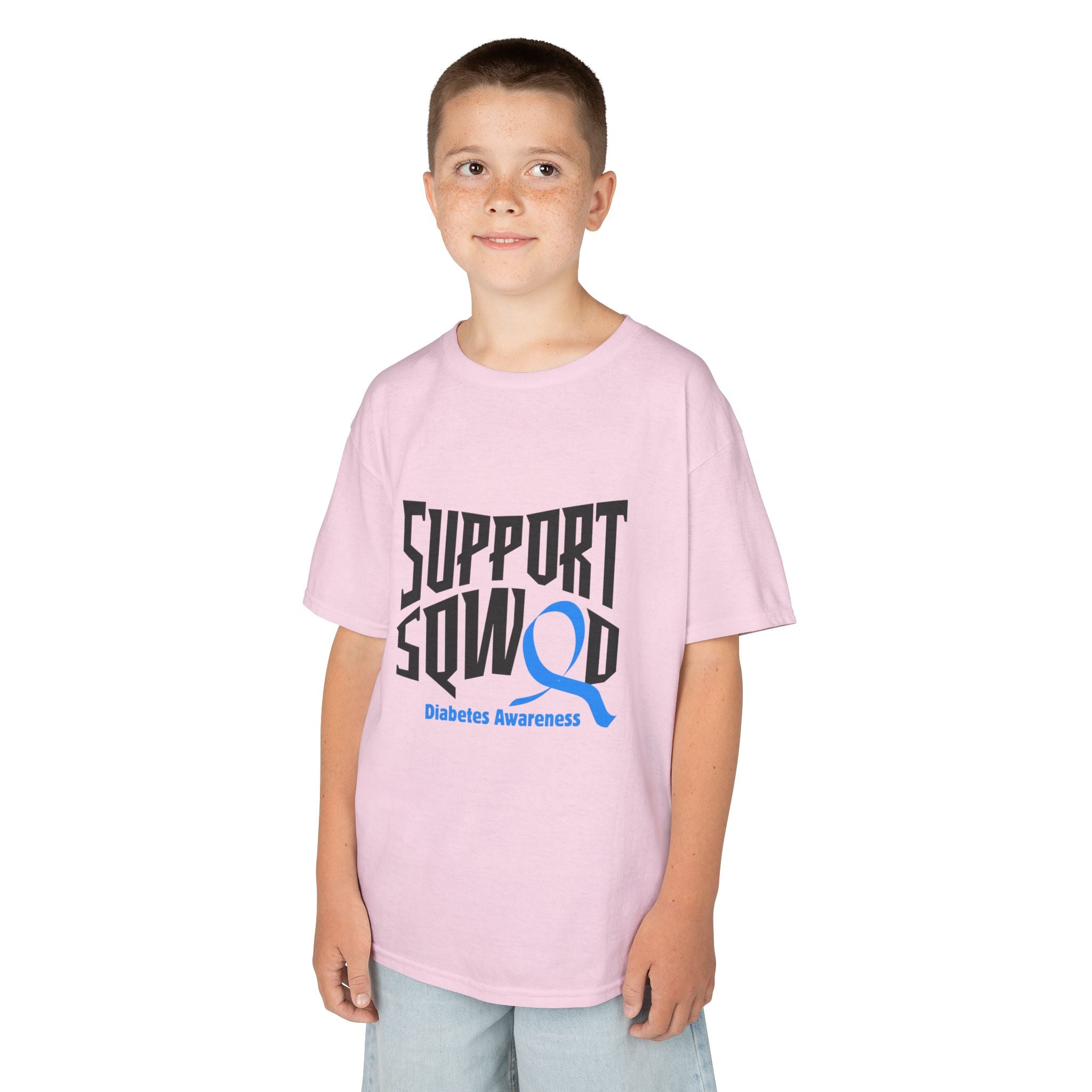 The Diabuddies Store Diabetes Support Squad - Kids Tee Diabetes Support Squad - Kids Tee: Unite against diabetes with the Diabetes Support Squad Kids' Tee! This super-soft t-shirt is perfect for little heroes showing their support for a loved one with typ