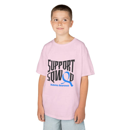 The Diabuddies Store Diabetes Support Squad - Kids Tee Diabetes Support Squad - Kids Tee: Unite against diabetes with the Diabetes Support Squad Kids' Tee! This super-soft t-shirt is perfect for little heroes showing their support for a loved one with typ