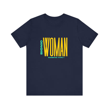 The Diabuddies Store Bionic Woman (Diabetes) - Unisex Tee Bionic Woman (Diabetes) - Unisex Tee: Unleash your inner Bionic strength! This Unisex Tee is a powerful statement of resilience, strength, and modern-day heroism for anyone living with Type 1 Diabe