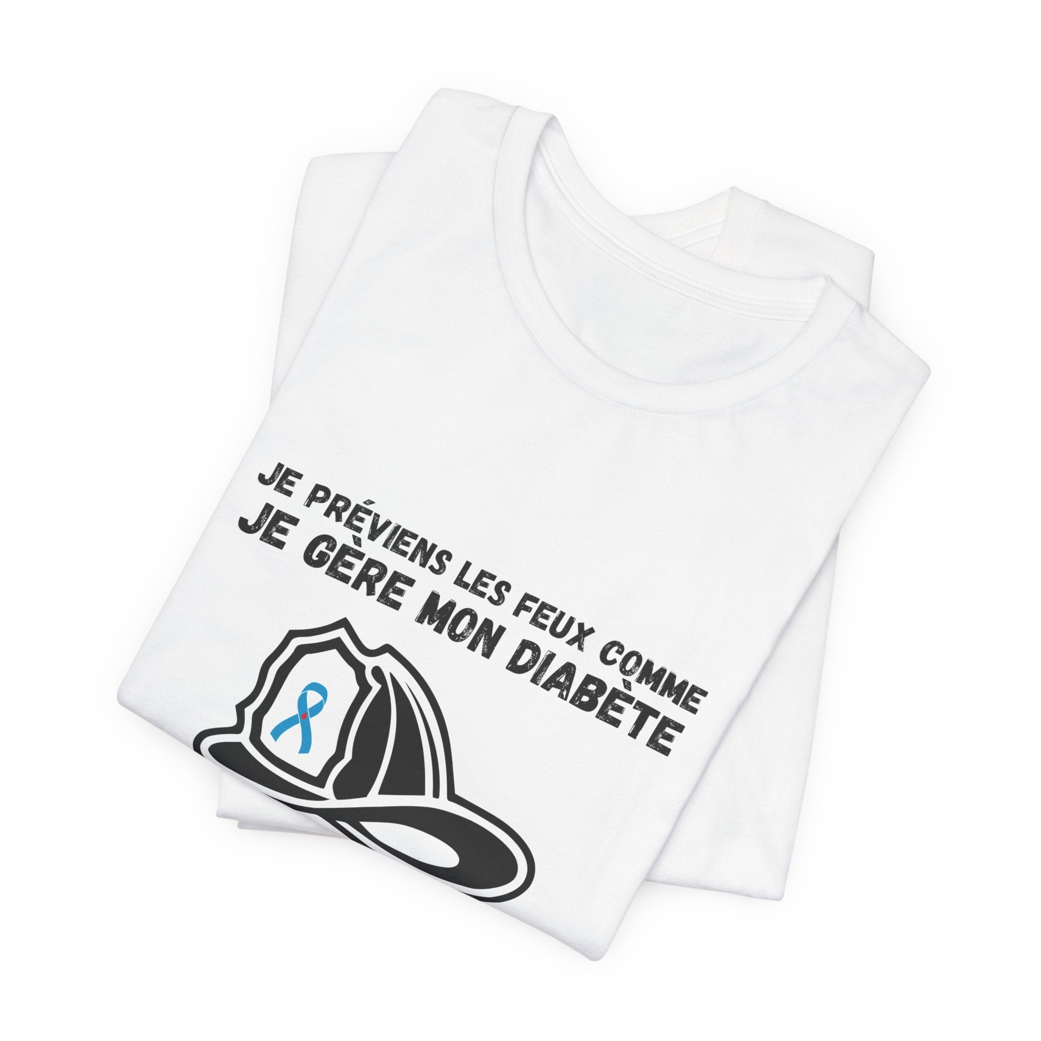 The Diabuddies Store Diabetes & Fire Prevention (French) - Unisex Tee Diabetes & Fire Prevention (French) - Unisex Tee: For the unsung heroes who dedicate their lives to keeping communities safe, while diligently managing their own health. Our Tee is desi