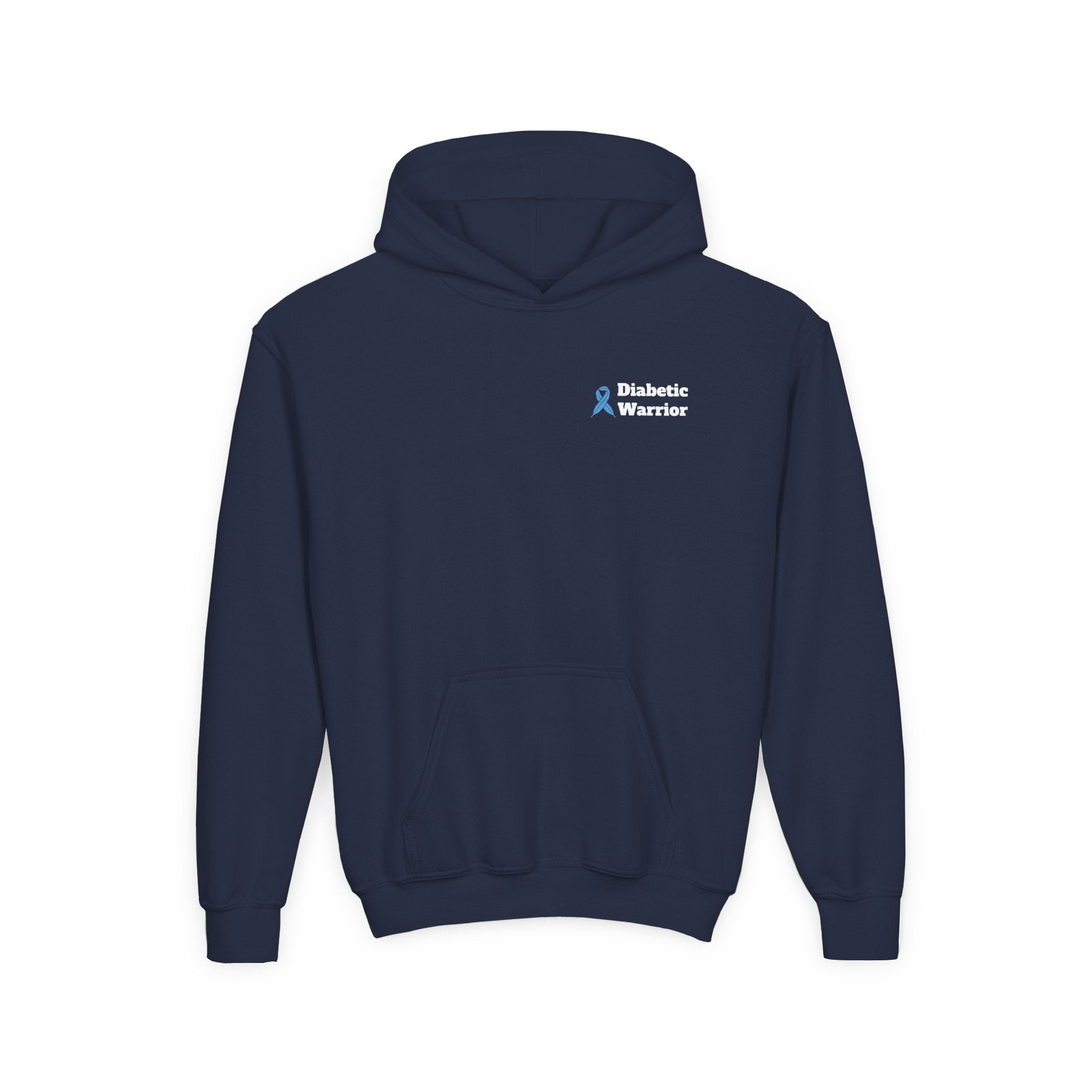 The Diabuddies Store Never Give Up! - Youth Hoodie A powerful statement for the young warriors of the diabetes community. This super soft, comfortable hoodie is the perfect way to share a message of strength, resilience, and hope. Hoodies Kids clothes Awa
