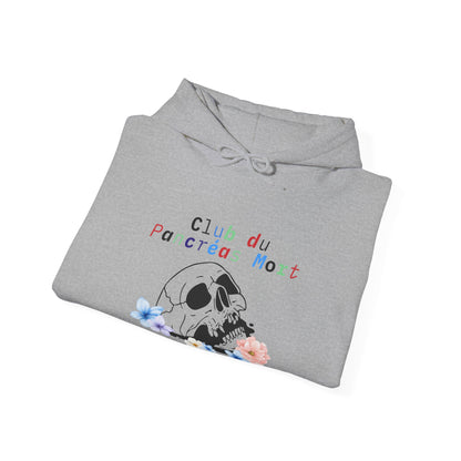 Skull & Flowers, Dead Pancreas Club (French) - Unisex Hoodie The Diabuddies Store Hoodies $32.41