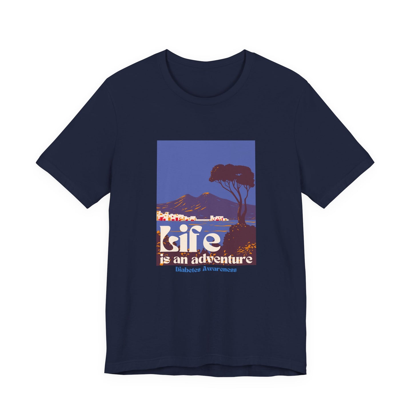 The Diabuddies Store Life is an Adventure, Ocean View - Unisex Tee Life is an Adventure, Ocean View - Unisex Tee: Embrace the call of the wild with our "Life is an adventure" Unisex Tee. This shirt is for anyone who finds their soul in the great outdoors,
