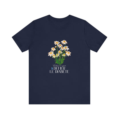 The Diabuddies Store Cultivating Hope, Defying Diabetes (French) - Unisex Tee Cultivating Hope, Defying Diabetes (French) - Unisex Tee: Wear your message of strength! Our "Cultivé l'espoir, Défié le diabète" Unisex Tee is more than just a comfortable shir