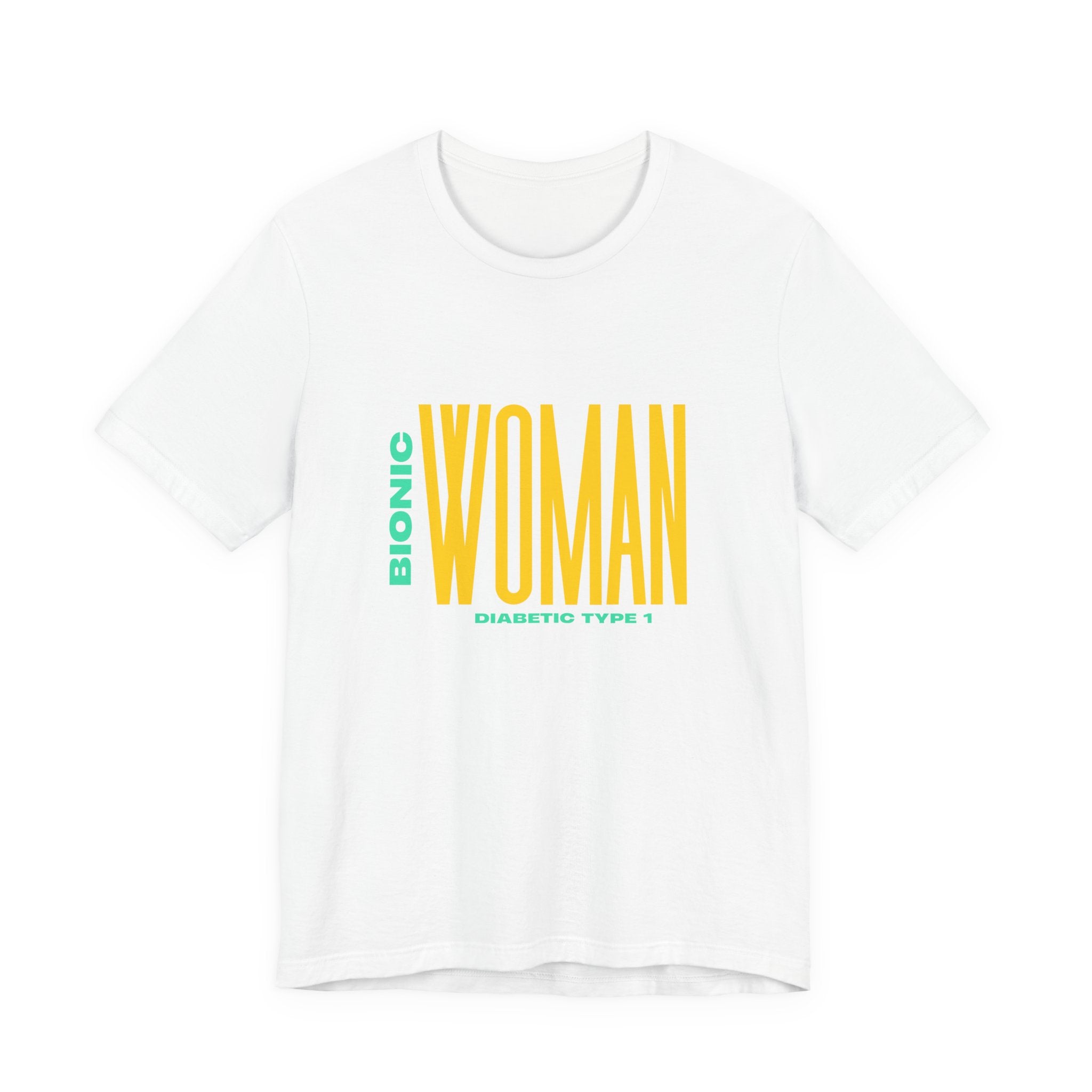 The Diabuddies Store Bionic Woman (Diabetes) - Unisex Tee Bionic Woman (Diabetes) - Unisex Tee: Unleash your inner Bionic strength! This Unisex Tee is a powerful statement of resilience, strength, and modern-day heroism for anyone living with Type 1 Diabe