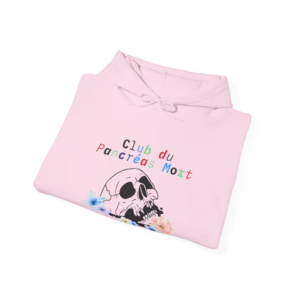 Skull & Flowers, Dead Pancreas Club (French) - Unisex Hoodie The Diabuddies Store Hoodies $32.41
