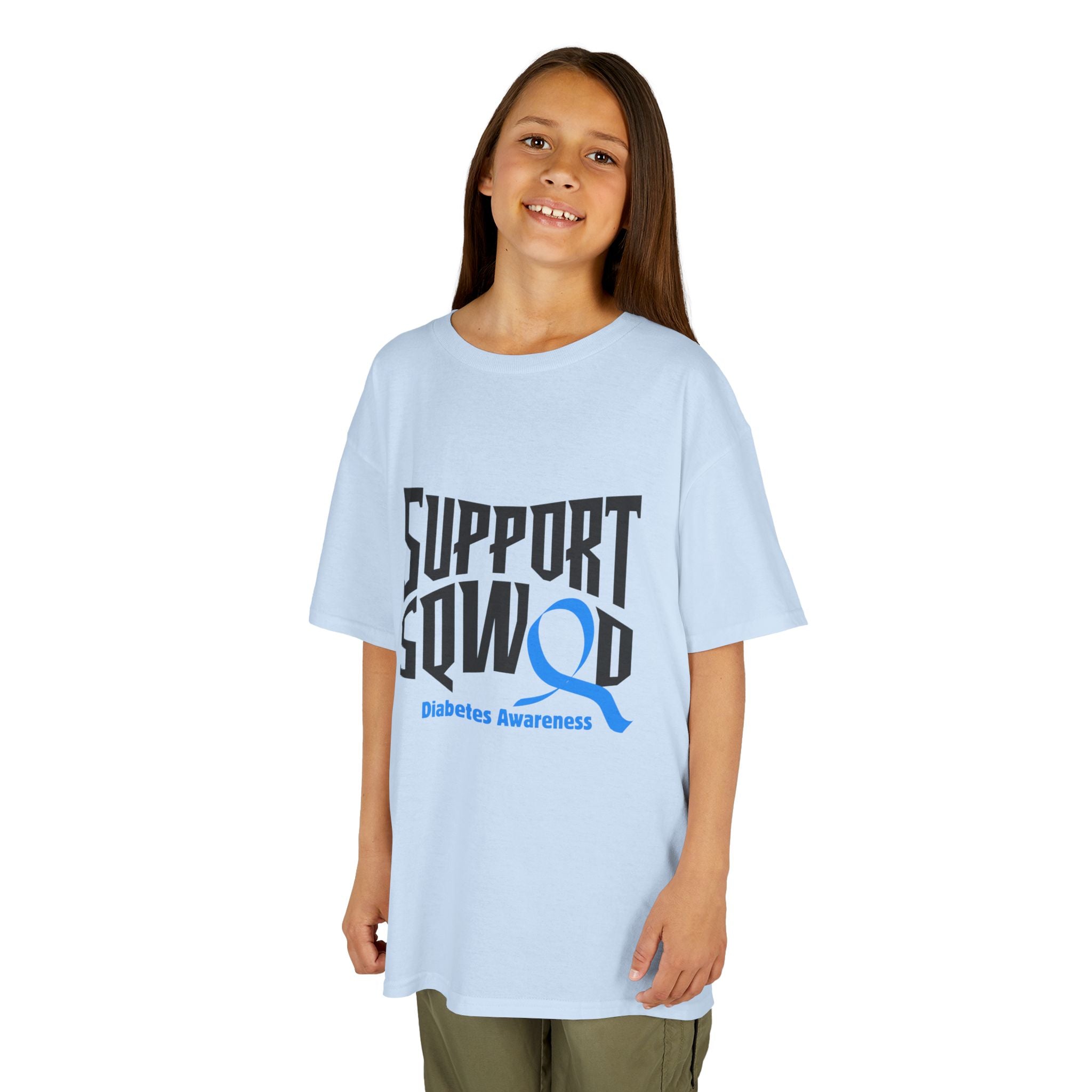 The Diabuddies Store Diabetes Support Squad - Kids Tee Diabetes Support Squad - Kids Tee: Unite against diabetes with the Diabetes Support Squad Kids' Tee! This super-soft t-shirt is perfect for little heroes showing their support for a loved one with typ