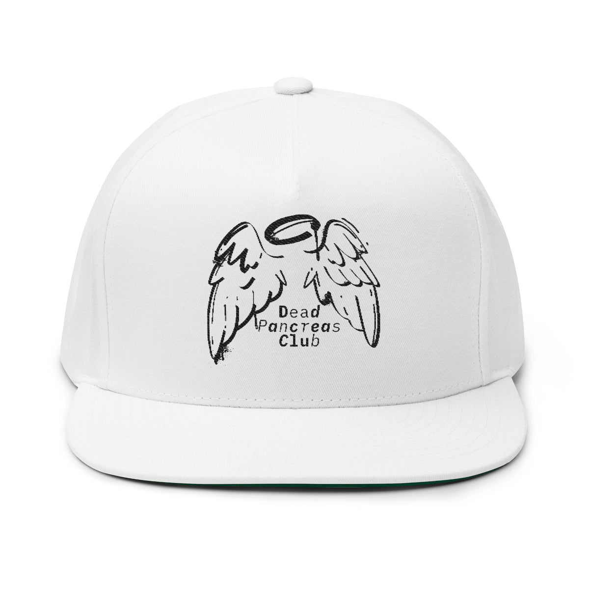 Dead Pancreas Club Angel Wings Flat Bill Cap The Diabuddies Store Flat Caps $30.63