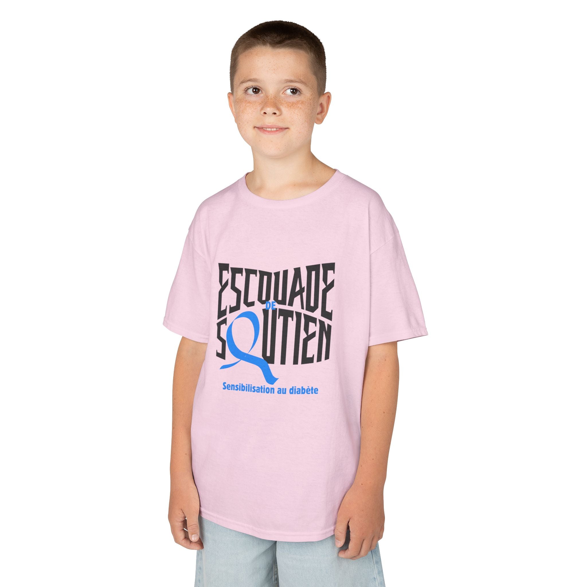The Diabuddies Store Diabetes Support Squad (French) - Kids Tee Diabetes Support Squad (French) - Kids Tee: Unite against diabetes with the Diabetes Support Squad Kids' French Tee! This super-soft t-shirt is perfect for little heroes showing their support